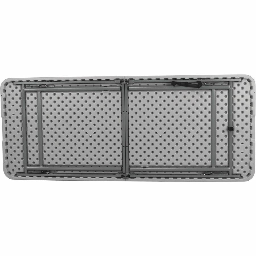 National Public Seating Industrial Fold-in-Half Table, Speckled Gray, Rectangle, 60" x 30" x 1.70", 700 lb Capacity, Four Leg Steel Base, 1 Each
