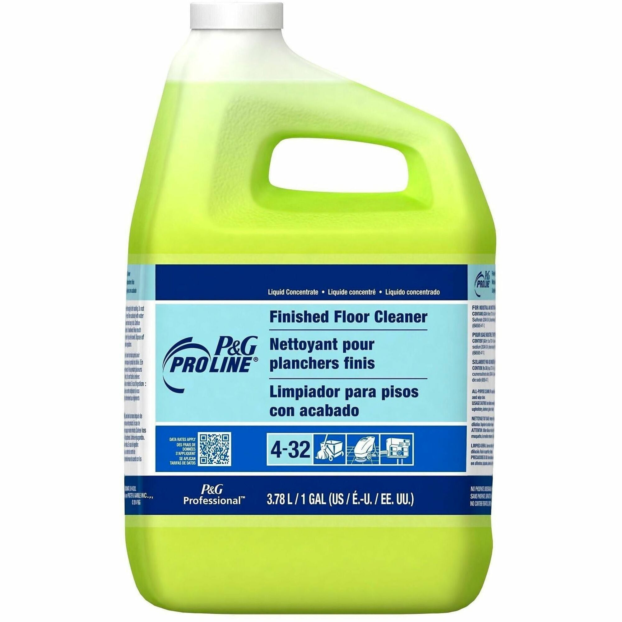 For Multipurpose - 128 fl oz (4 quart) - Recommended For: Dirt Remover, Residue Remover - Phosphate-free - Green - 1 Carton