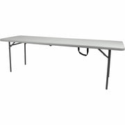 National Public Seating Industrial Fold-in-Half Table, Speckled Gray, Rectangle, 96" x 30" x 1.70", Four Leg Steel Base, 700 lb Capacity, 29.20" Height, 1 Each