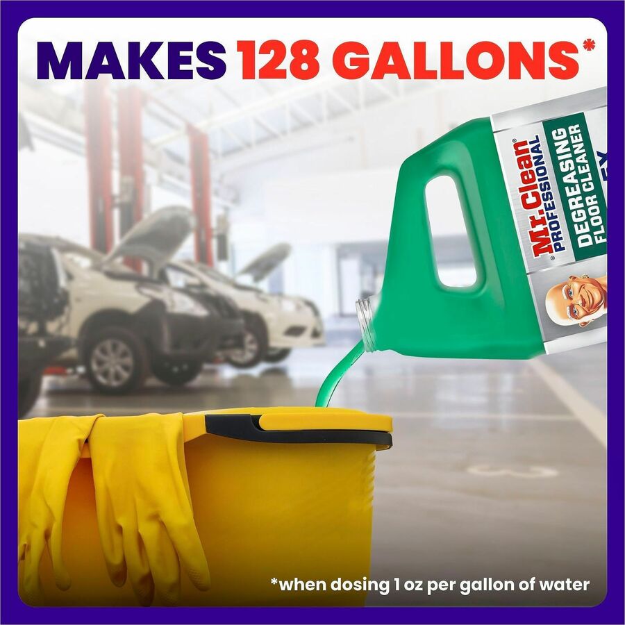 For Multi Surface, Commercial, Kitchen - Concentrate - 128 fl oz (4 quart) - Recommended For: Oil Remover, Grease Remover, Odor Remover - Green - 3 / Carton