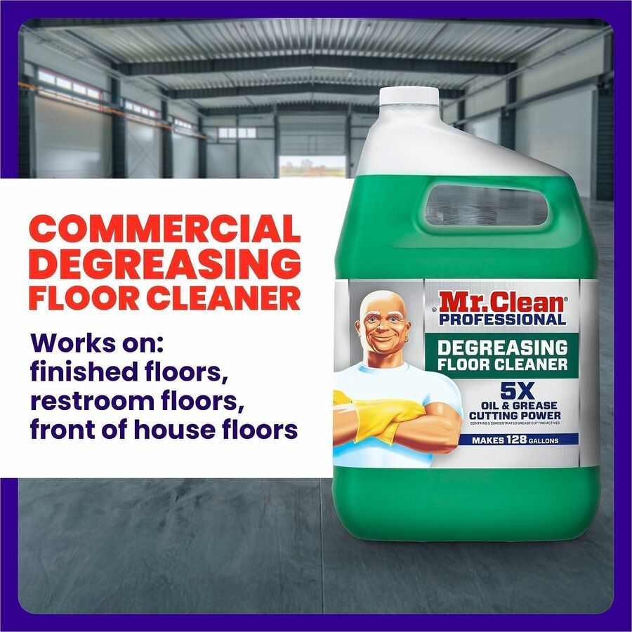 For Multi Surface, Commercial, Kitchen - Concentrate - 128 fl oz (4 quart) - Recommended For: Oil Remover, Grease Remover, Odor Remover - Green - 3 / Carton