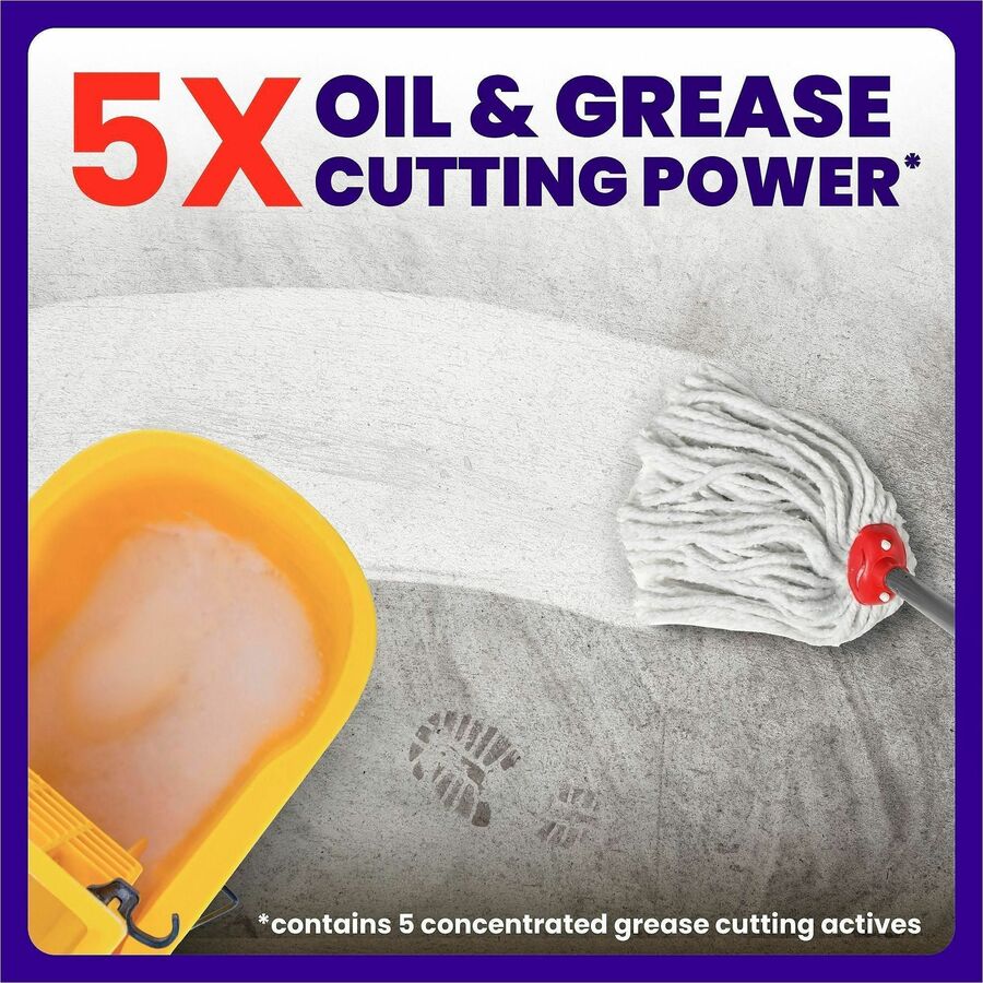 For Multi Surface, Commercial, Kitchen - Concentrate - 128 fl oz (4 quart) - Recommended For: Oil Remover, Grease Remover, Odor Remover - Green - 3 / Carton