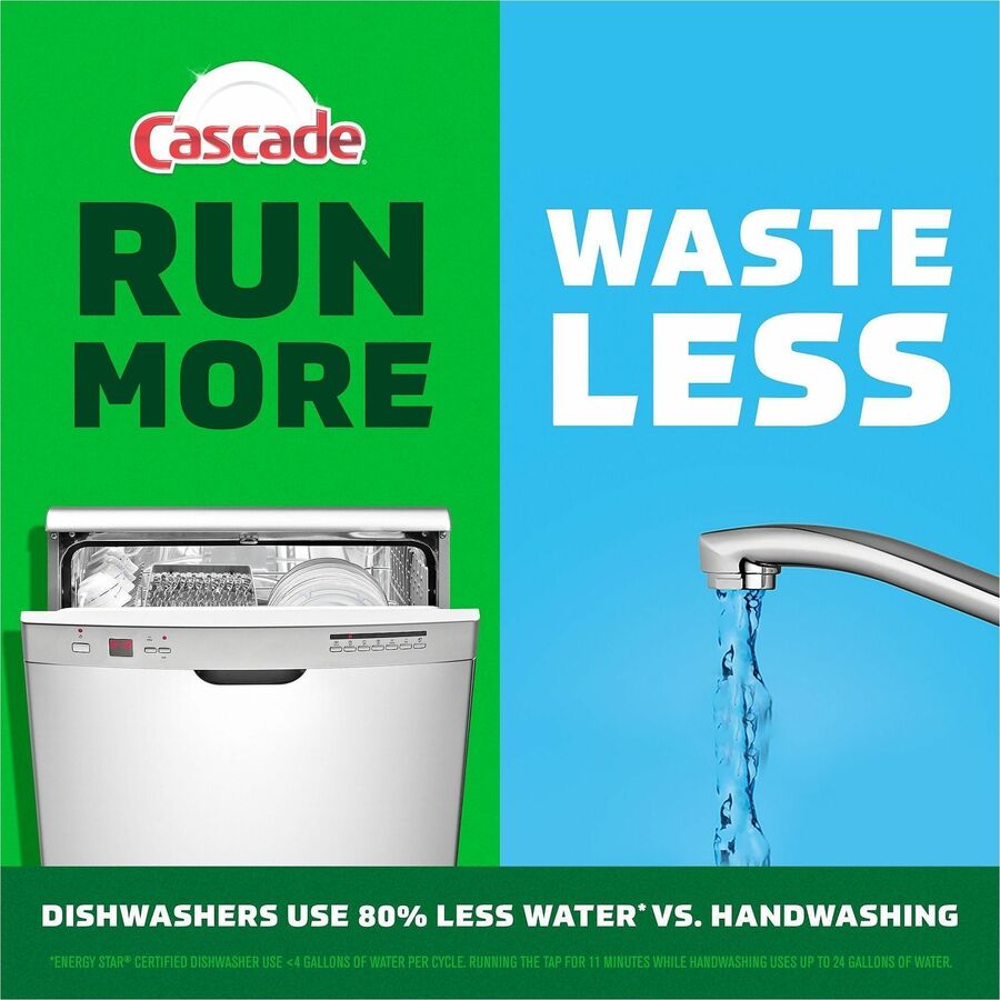 For Dishwasher, Dish - Pod - Recommended For: Grease Remover, Grime Remover, Food Remover, Residue Remover - Phosphate-free - Green - 33 / Bag