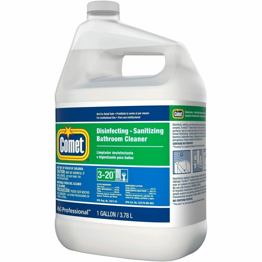 Comet Disinfecting Bath Cleaner, Liquid, Citrus Scent, 128 fl oz White Jug, 3 Jugs per Carton