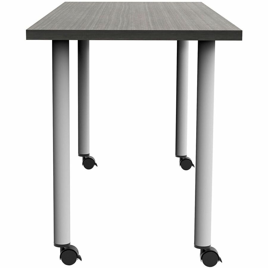 Safco Jurni Multi-Purp. Table w/Post Leg & Casters - Powder Coated Post Leg Base - 60" Table Top Width x 24" Table Top Depth x 1.10" Table Top Thickness - 29" Height - Multipurpose - Assembly Required - Asian Night - Laminate Top Material - 1 Each