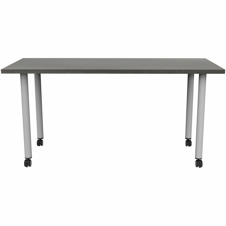 Safco Jurni Multi-Purp. Table w/Post Leg & Casters - Powder Coated Post Leg Base - 60" Table Top Width x 24" Table Top Depth x 1.10" Table Top Thickness - 29" Height - Multipurpose - Assembly Required - Asian Night - Laminate Top Material - 1 Each