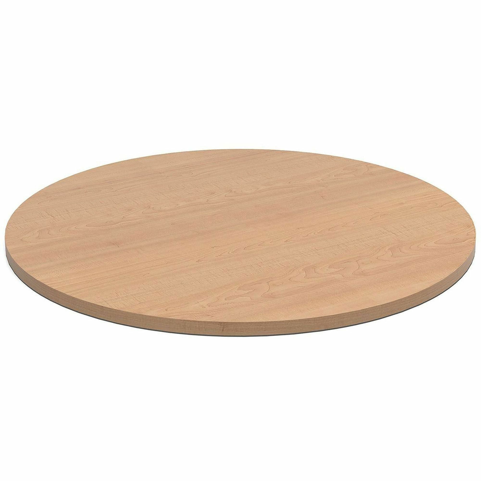 Safco Jurni Bistro Table with Round Top - Round Top - Textured, Powder Coated Base - Modern Style - 42" Table Top Diameter - 42" Height - Cafeteria - Assembly Required - Fusion Maple - Laminate Top Material - 1 Each