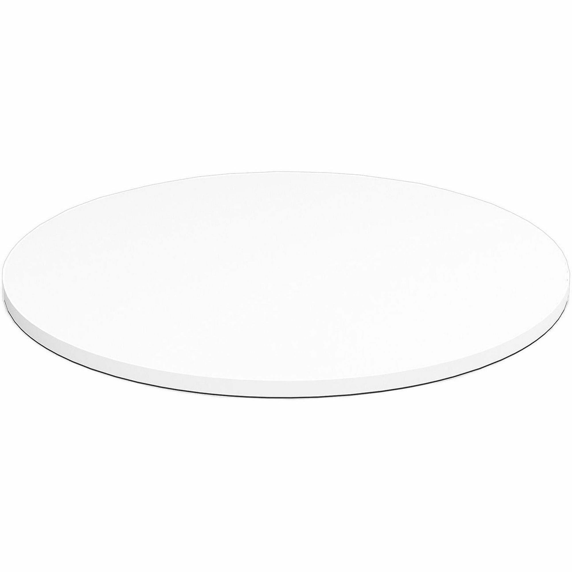 Safco Jurni Bistro Table with Round Top - Round Top - Textured, Powder Coated Base - Modern Style - 42" Table Top Diameter - 42" Height - Cafeteria - Assembly Required - Designer White - Laminate Top Material - 1 Each