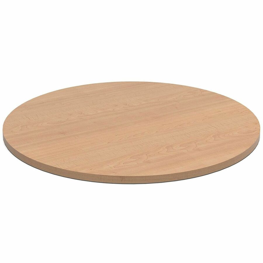 Safco Jurni Cafe Table with Round Top - Round Top - Textured, Powder Coated Base - 42" Table Top Diameter - 29" Height - Cafeteria, Breakroom - Assembly Required - Fusion Maple - Laminate Top Material - 1 Each