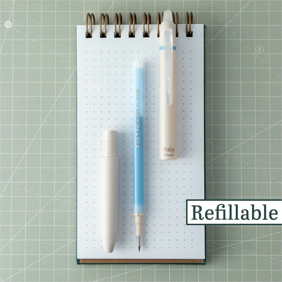 Pilot FriXion Waai Pen Collection - 0.5 mm Extra Fine Pen Point - Retractable - Erasable - Periwinkle Ink - Gel-based - Writing - 1 Dozen