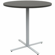 Safco Jurni Bistro Table with Round Top - Round Top - Textured, Powder Coated Base - Modern Style - 42" Table Top Diameter - 42" Height - Cafeteria - Assembly Required - Asian Night - Laminate Top Material - 1 Each
