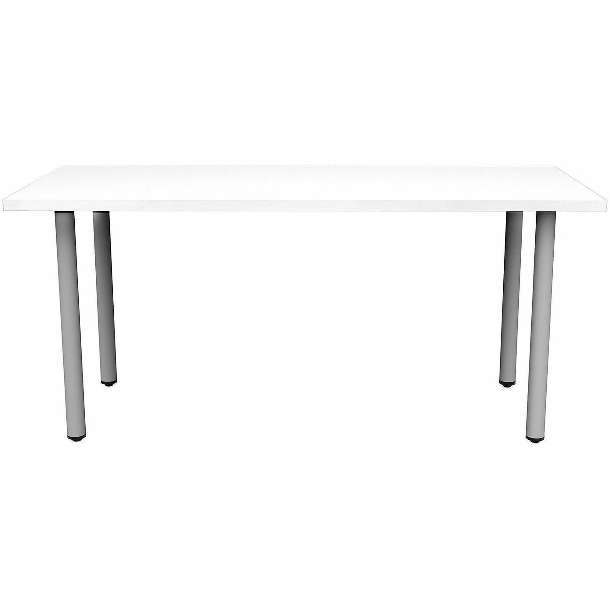 Safco Jurni Multi-Purpose Table with Post Leg & Glides, 60" x 24" x 29", Designer White Laminate Top, Modern Style, Powder Coated Base, 1 Each