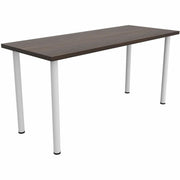 Safco Jurni Multi-Purpose Table with Post Leg & Glides, 60" x 24" x 29", Columbian Walnut, Laminate Top, Modern Style, Powder Coated Base, 1 Each