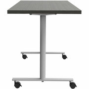 Safco Jurni Multi-Purpose Table with T-Leg & Casters, 60"W x 24"D x 29"H, Laminate Top, Asian Night Finish, 1 Each