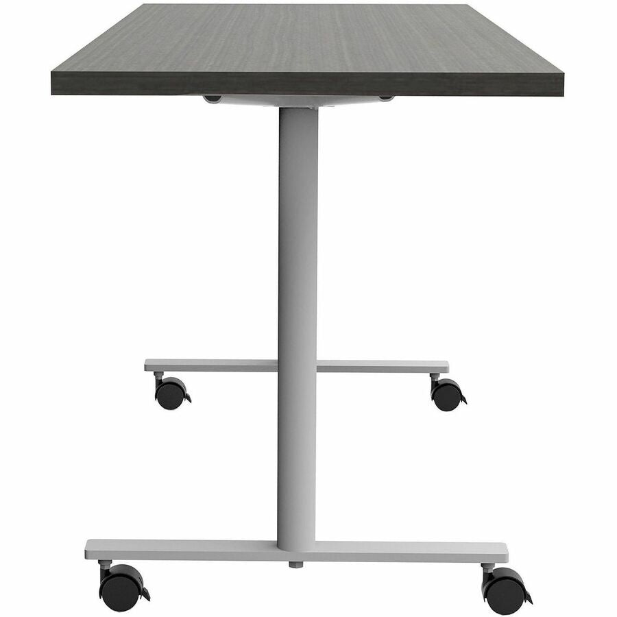 Safco Jurni Multi-Purpose Table with T-Leg & Casters, 60"W x 24"D x 29"H, Laminate Top, Asian Night Finish, 1 Each
