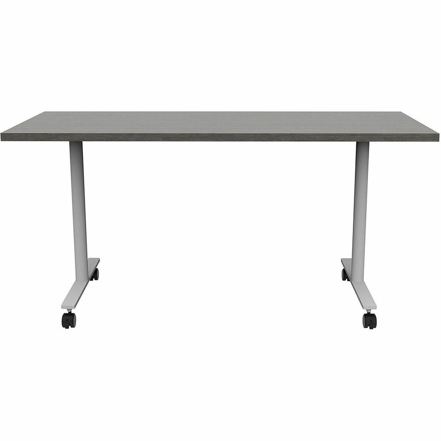 Safco Jurni Multi-Purpose Table with T-Leg & Casters, 60"W x 24"D x 29"H, Laminate Top, Asian Night Finish, 1 Each