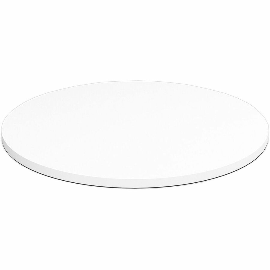 Safco Jurni Bistro Table with Round Top - Round Top - Textured, Powder Coated Base - Modern Style - 36" Table Top Diameter - 42" Height - Cafeteria - Assembly Required - Designer White - Laminate Top Material - 1 Each
