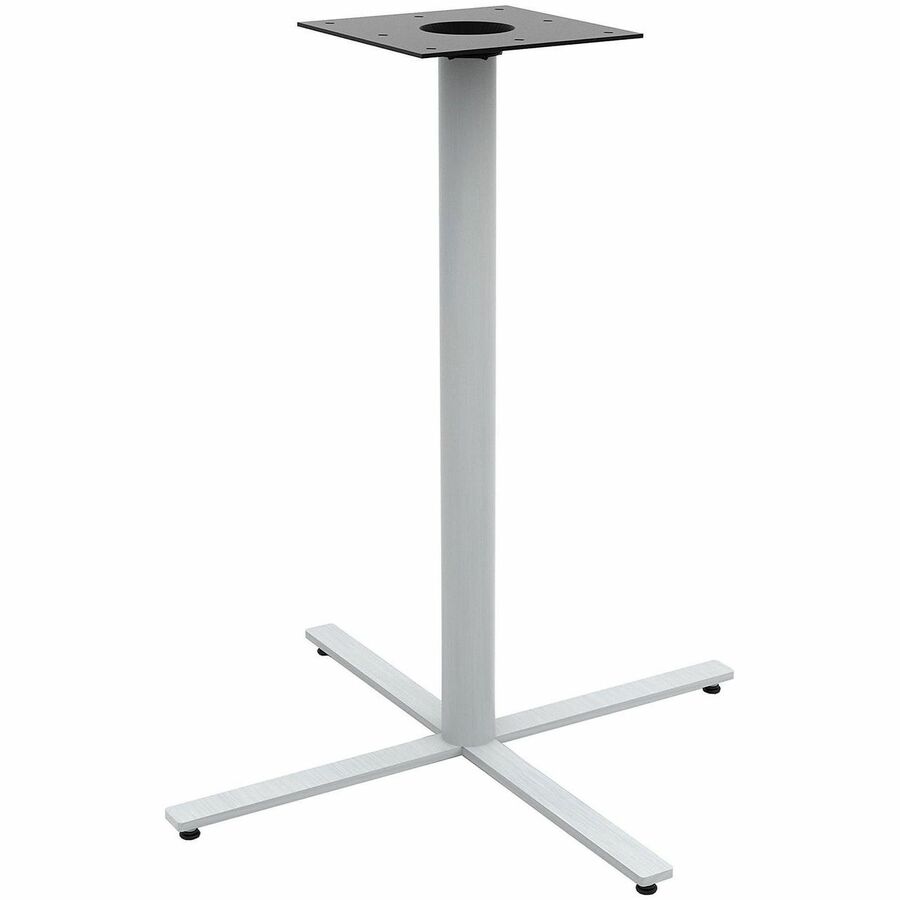 Safco Jurni Bistro Table with Round Top - Round Top - Textured, Powder Coated Base - Modern Style - 36" Table Top Diameter - 42" Height - Cafeteria - Assembly Required - Designer White - Laminate Top Material - 1 Each