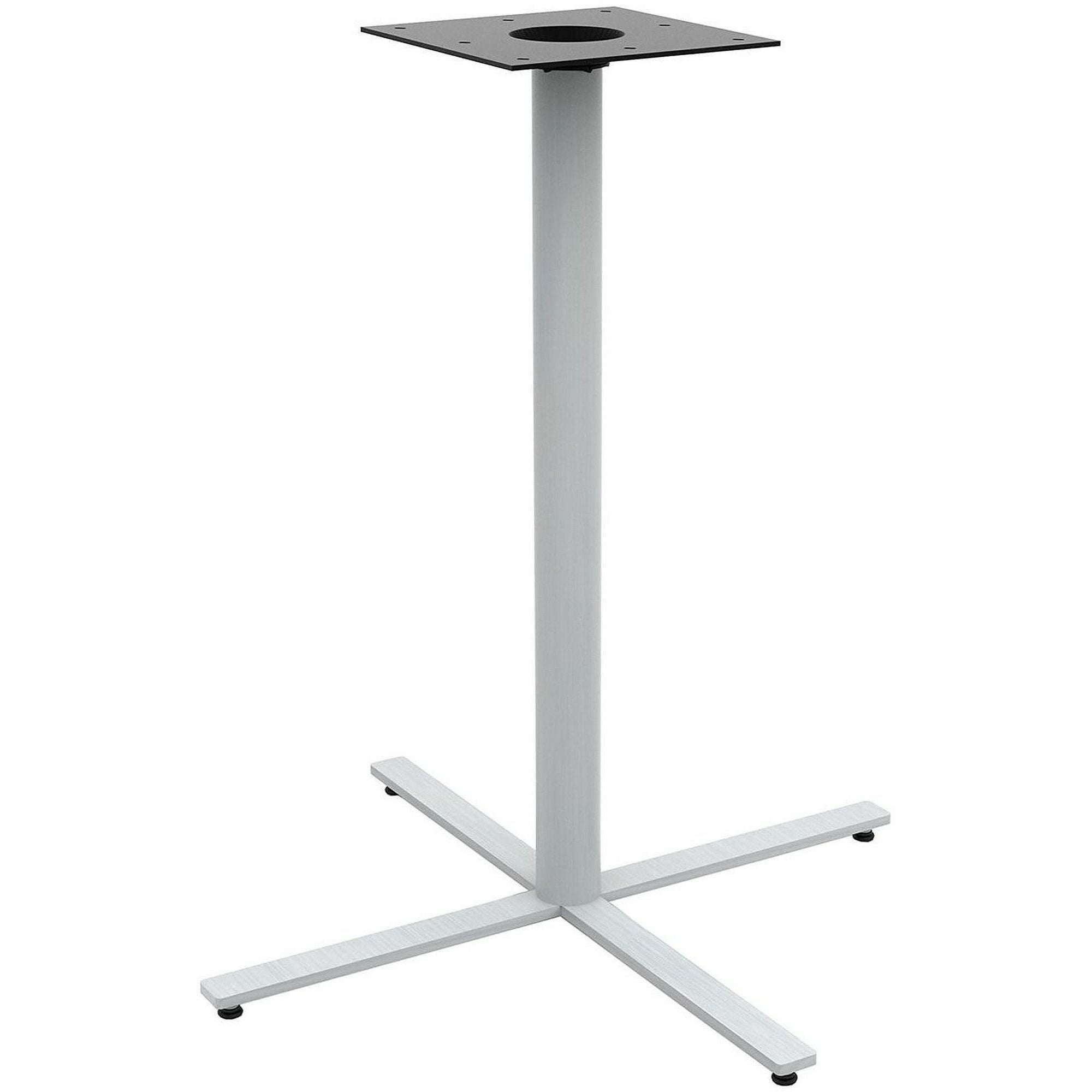 Safco Jurni Bistro Table with Round Top - Round Top - Textured, Powder Coated Base - Modern Style - 36" Table Top Diameter - 42" Height - Cafeteria - Assembly Required - Fusion Maple - Laminate Top Material - 1 Each