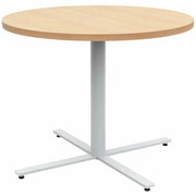 Safco Jurni Cafe Table with Round Top - Round Top - Textured, Powder Coated Base - 36" Table Top Diameter - 29" Height - Cafeteria, Breakroom - Assembly Required - Fusion Maple - Laminate Top Material - 1 Each