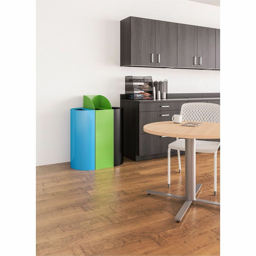 Safco Jurni Cafe Table with Round Top - Round Top - Textured, Powder Coated Base - 36" Table Top Diameter - 29" Height - Cafeteria, Breakroom - Assembly Required - Fusion Maple - Laminate Top Material - 1 Each