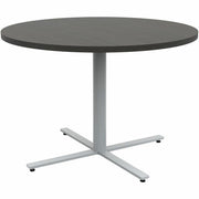 Safco Jurni Cafe Table with Round Top - Round Top - Textured, Powder Coated Base - 42" Table Top Diameter - 29" Height - Cafeteria, Breakroom - Assembly Required - Asian Night - Laminate Top Material - 1 Each