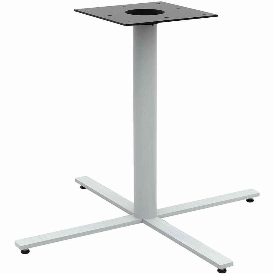 Safco Jurni Cafe Table with Round Top - Round Top - Textured, Powder Coated Base - 42" Table Top Diameter - 29" Height - Cafeteria, Breakroom - Assembly Required - Asian Night - Laminate Top Material - 1 Each