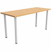 Safco Jurni Multi-Purpose Table with Post Leg & Glides, 60"W x 24"D x 29"H, Fusion Maple Laminate, Modern Style, 1 Each