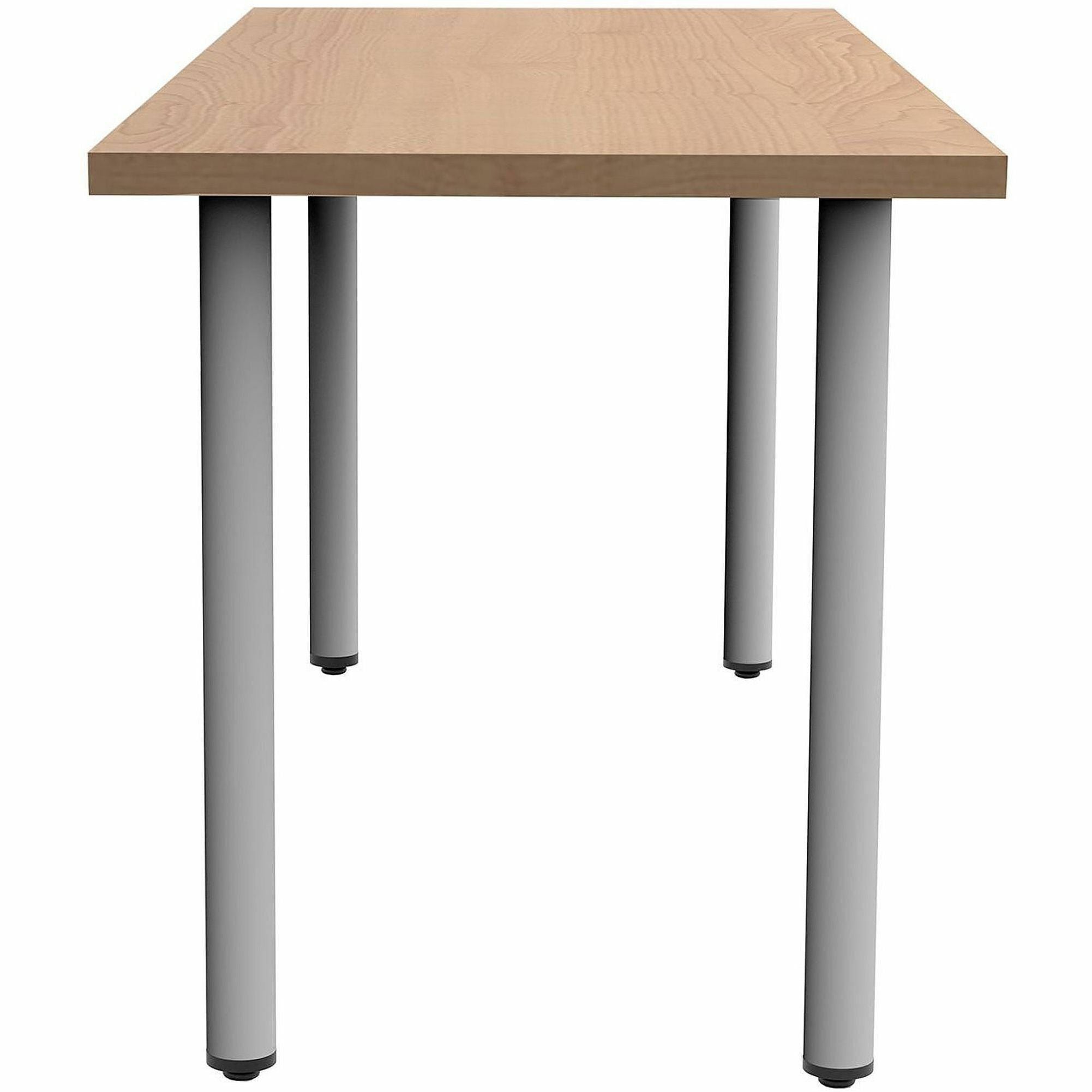 Safco Jurni Multi-Purpose Table with Post Leg & Glides, 60"W x 24"D x 29"H, Fusion Maple Laminate, Modern Style, 1 Each