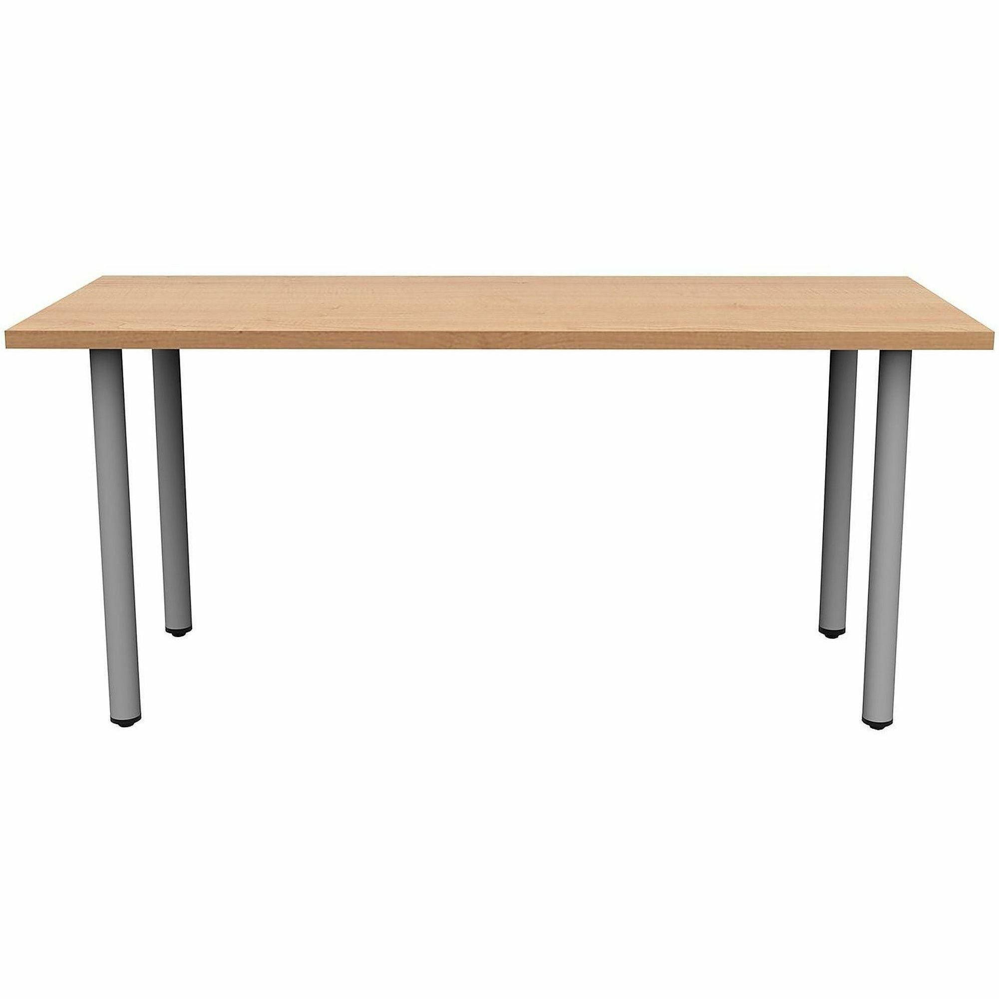 Safco Jurni Multi-Purpose Table with Post Leg & Glides, 60"W x 24"D x 29"H, Fusion Maple Laminate, Modern Style, 1 Each