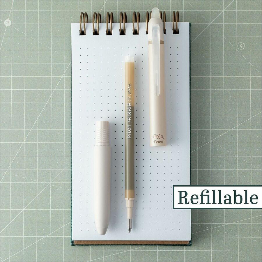Pilot FriXion Waai Pen Collection - 0.5 mm Extra Fine Pen Point - Retractable - Erasable - Bronze Ink - Gel-based - Writing - 1 Dozen