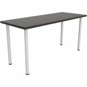 Safco Jurni Multi-Purpose Table with Post Leg & Glides, 60"W x 24"D x 29"H, Laminate Top, Asian Night Finish, Modern Style, 1 Each