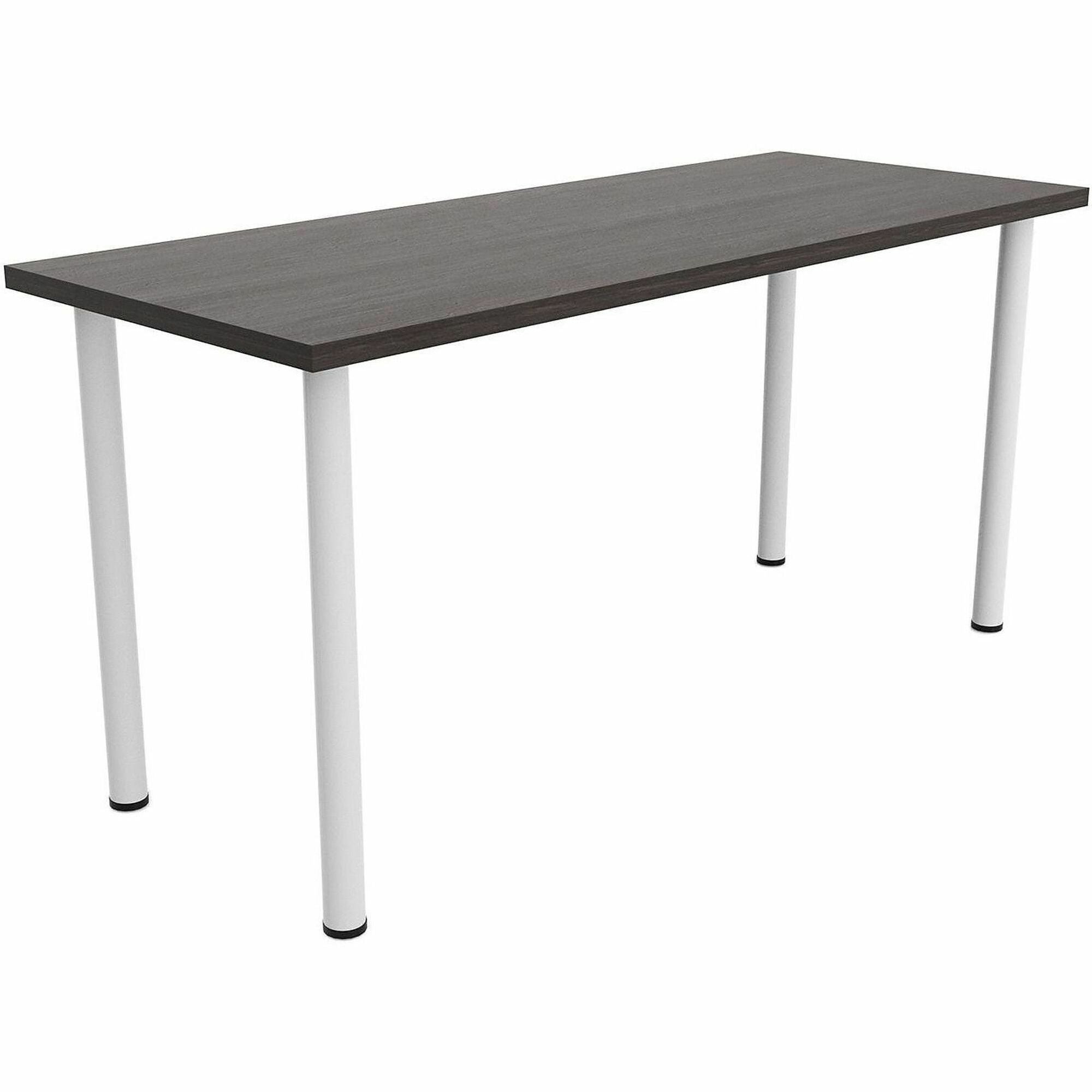 Safco Jurni Multi-Purpose Table with Post Leg & Glides, 60"W x 24"D x 29"H, Laminate Top, Asian Night Finish, Modern Style, 1 Each