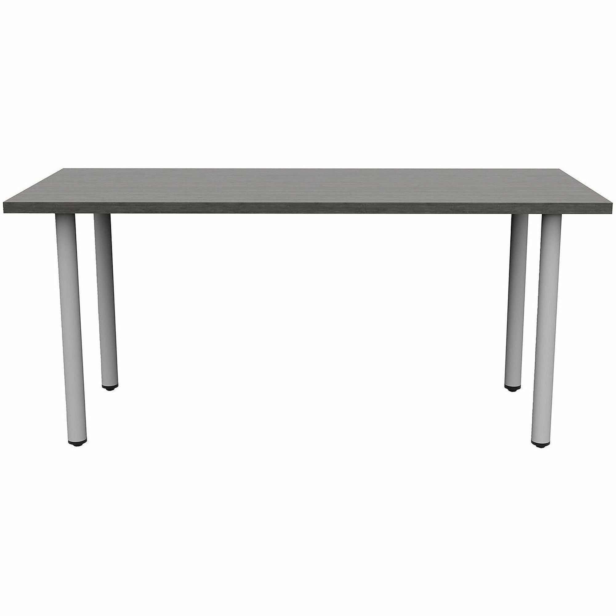 Safco Jurni Multi-Purpose Table with Post Leg & Glides, 60"W x 24"D x 29"H, Laminate Top, Asian Night Finish, Modern Style, 1 Each