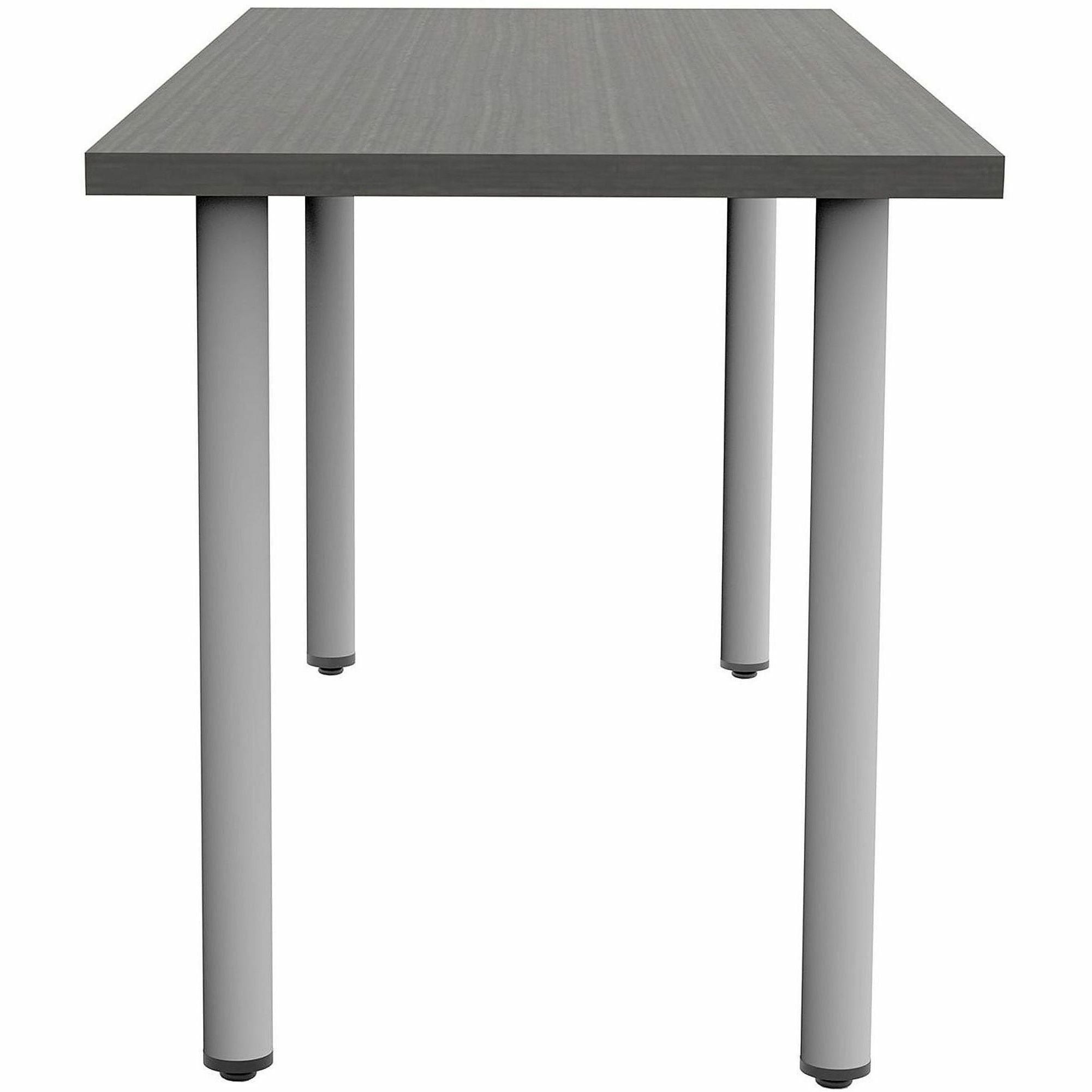 Safco Jurni Multi-Purpose Table with Post Leg & Glides, 60"W x 24"D x 29"H, Laminate Top, Asian Night Finish, Modern Style, 1 Each