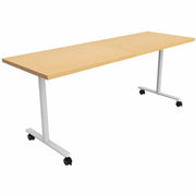 Safco Jurni Multi-Purpose Table with T-Leg & Casters, 72" x 24", Fusion Maple, Laminate Top, Powder Coated Base, 29" Height, 1 Each