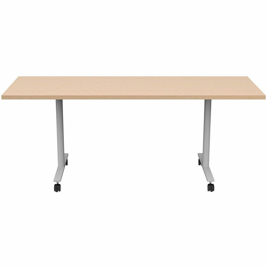Safco Jurni Multi-Purpose Table with T-Leg & Casters, 72" x 24", Fusion Maple, Laminate Top, Powder Coated Base, 29" Height, 1 Each