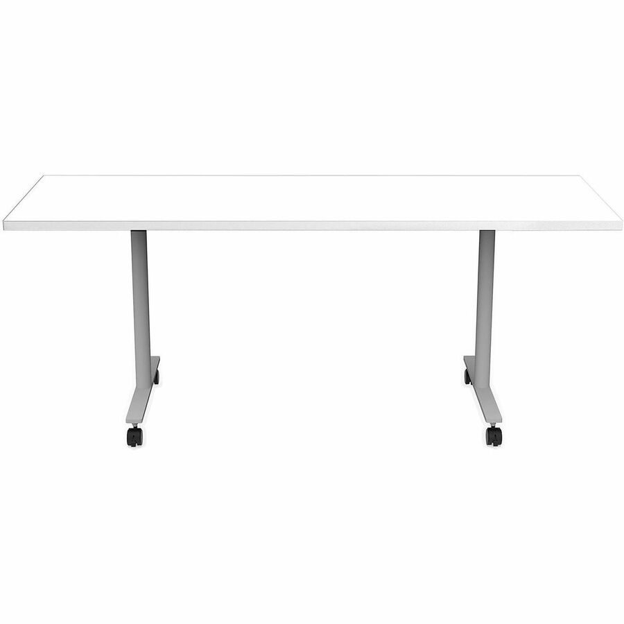 Safco Jurni Multi-Purpose Table with T-Leg & Casters, 72" x 24", Designer White, Laminate Top, Powder Coated Base, 29" Height, 1 Each