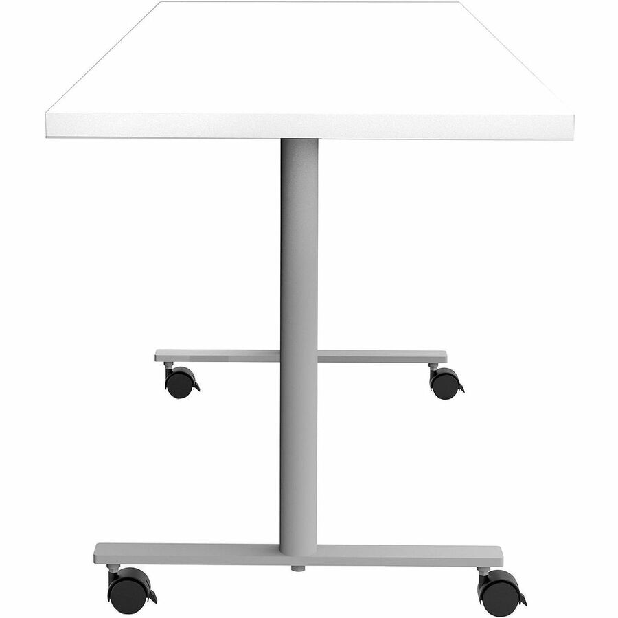 Safco Jurni Multi-Purpose Table with T-Leg & Casters, 72" x 24", Designer White, Laminate Top, Powder Coated Base, 29" Height, 1 Each