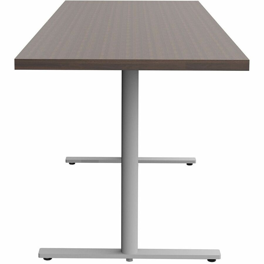 Safco Jurni Multi-Purpose Table with T-Leg & Glides, 72" x 24" x 29", Columbian Walnut, Laminate Top, Powder Coated Textured Base, 1 Each