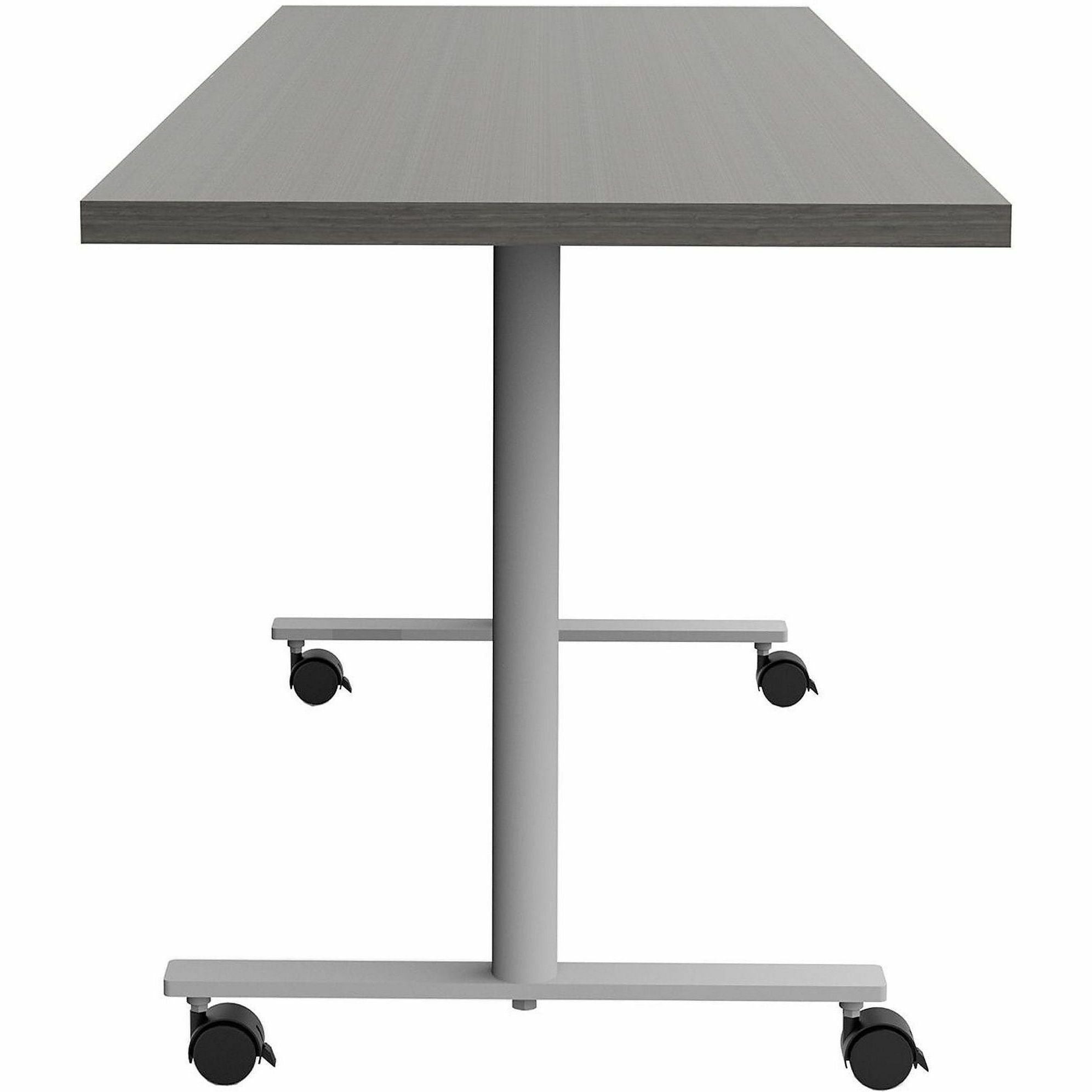 Safco Jurni Multi-Purpose Table with T-Leg & Casters, 72" x 24", Laminate Top, Powder Coated Base, Asian Night Finish, 1 Each