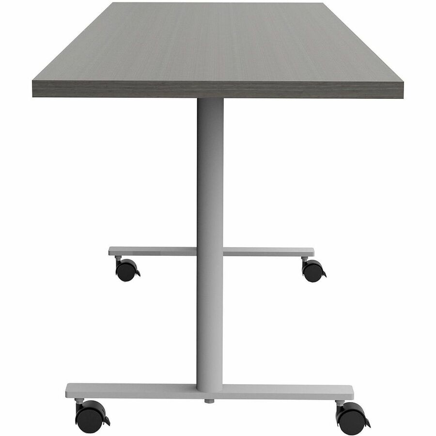 Safco Jurni Multi-Purpose Table with T-Leg & Casters, 72" x 24", Laminate Top, Powder Coated Base, Asian Night Finish, 1 Each