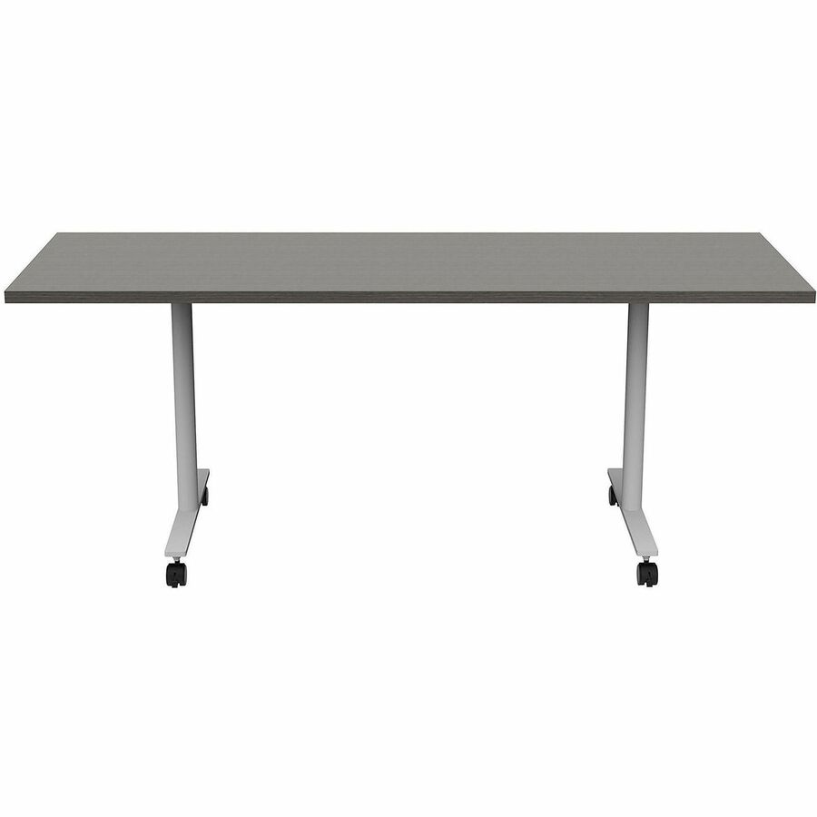 Safco Jurni Multi-Purpose Table with T-Leg & Casters, 72" x 24", Laminate Top, Powder Coated Base, Asian Night Finish, 1 Each