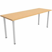 Safco Jurni Multi-Purpose Table with Post Leg & Glides, 72" x 24" Laminated Fusion Maple Top, Powder Coated Base, 29" Height, 1 Each