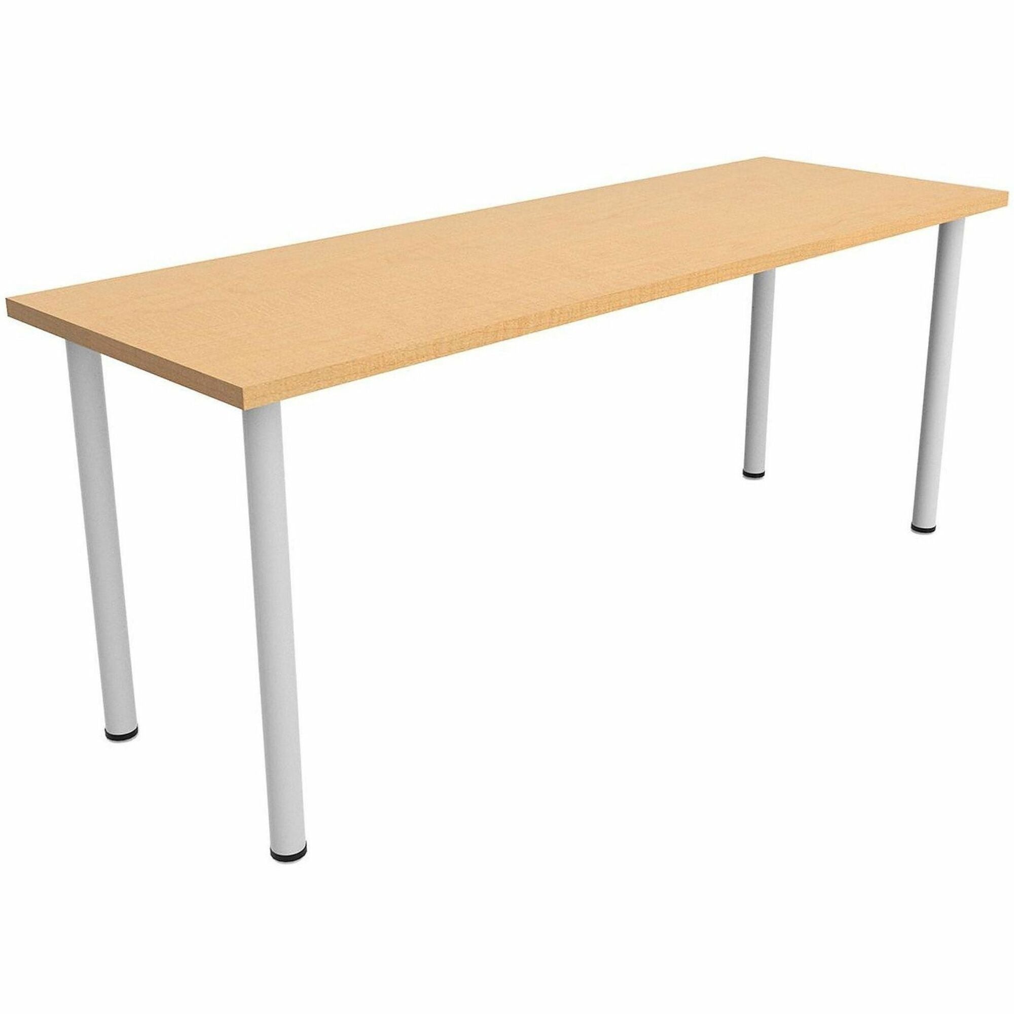 Safco Jurni Multi-Purpose Table with Post Leg & Glides, 72" x 24" Laminated Fusion Maple Top, Powder Coated Base, 29" Height, 1 Each
