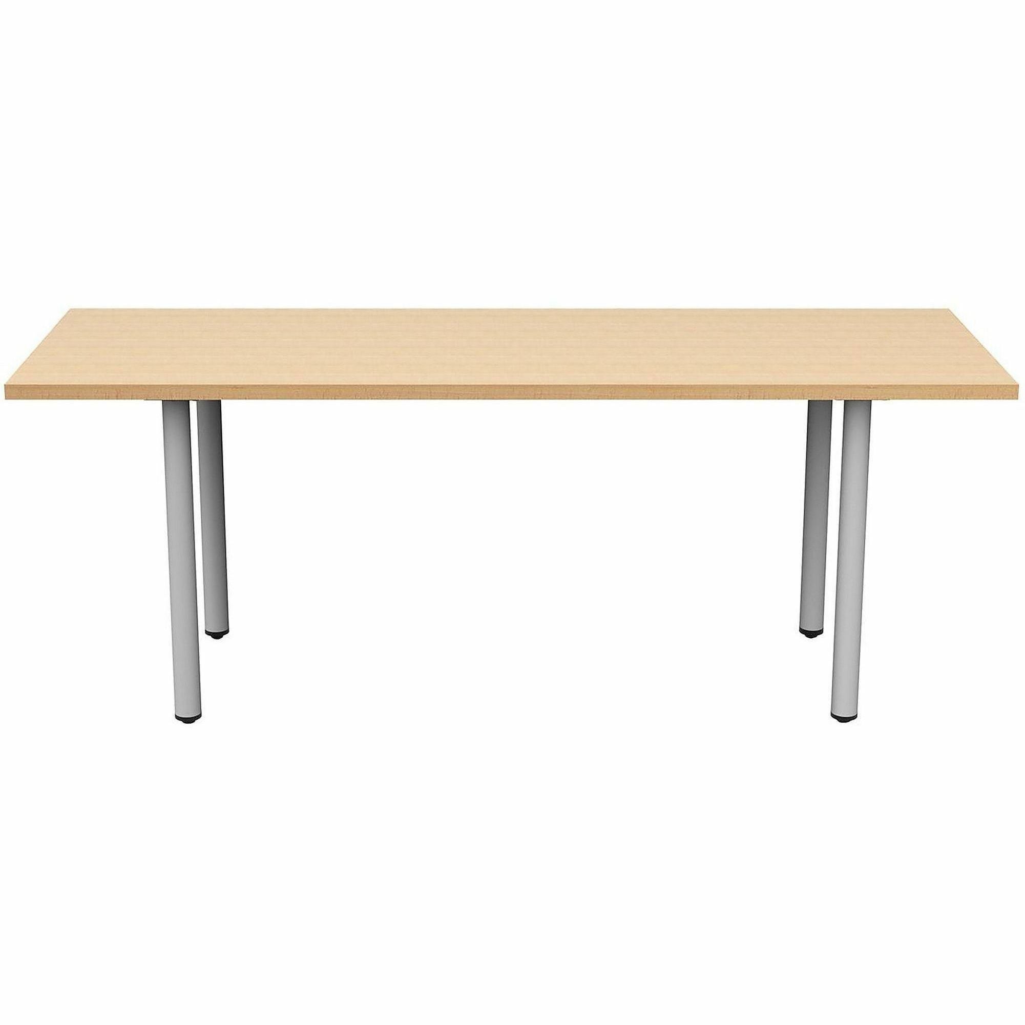 Safco Jurni Multi-Purpose Table with Post Leg & Glides, 72" x 24" Laminated Fusion Maple Top, Powder Coated Base, 29" Height, 1 Each