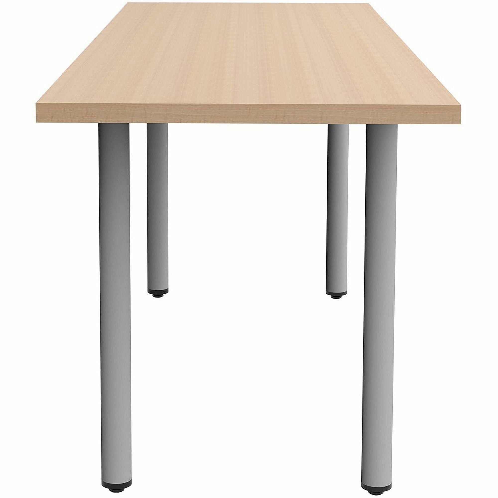 Safco Jurni Multi-Purpose Table with Post Leg & Glides, 72" x 24" Laminated Fusion Maple Top, Powder Coated Base, 29" Height, 1 Each