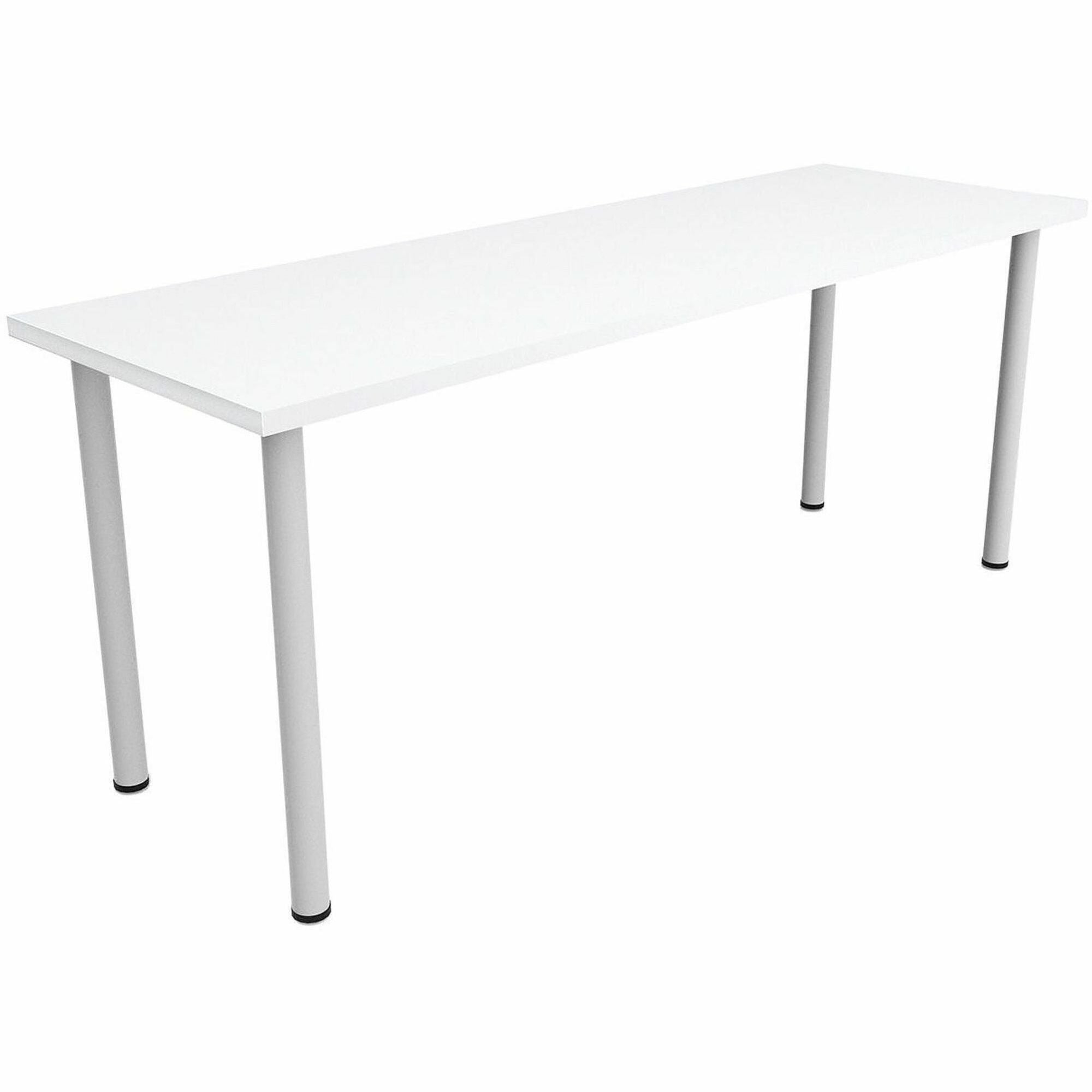Safco Jurni Multi-Purpose Table with Post Leg & Glides, Designer White, Laminate Top, 72"W x 24"D x 29"H, 1 Each