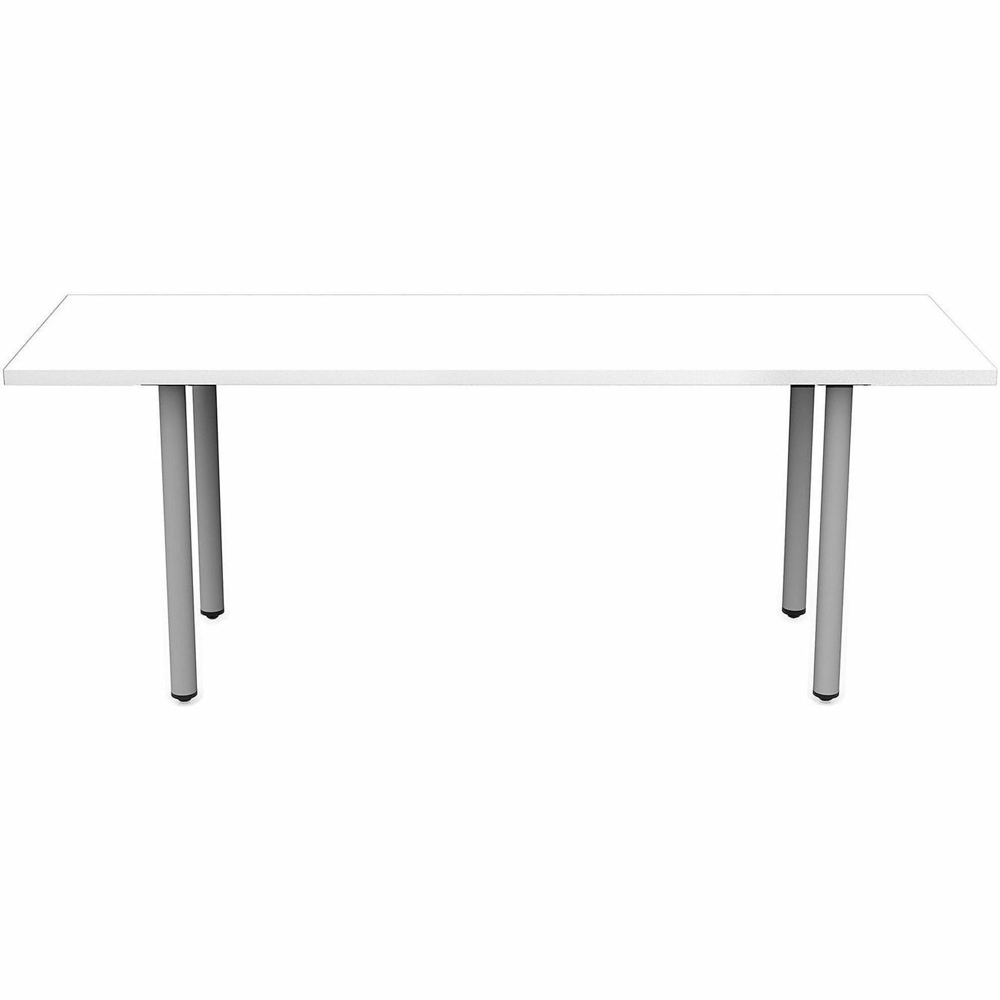 Safco Jurni Multi-Purpose Table with Post Leg & Glides, Designer White, Laminate Top, 72"W x 24"D x 29"H, 1 Each