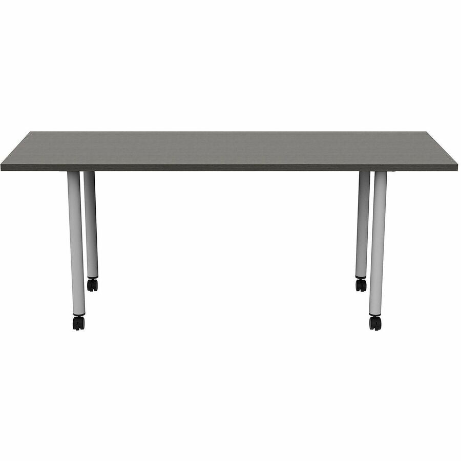 Safco Jurni Multi-Purpose Table with Post Leg & Casters, 72" x 24" Laminate Top, Powder Coated Base, Asian Night Finish, 29" Height, 1 Each